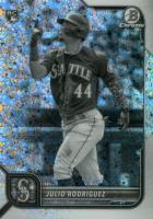 2022 Bowman Chrome #48 Julio Rodriguez Black & White Mini Diamond Refractor Baseball Card