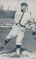 1926 Exhibit Postcard backs (1926-1929) # Walter Johnson Baseball Card