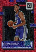2022 Panini Donruss Optic #214 Keegan Murray Red Sparkle Basketball Card