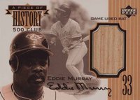 1999 Upper Deck Piece of History 500 HR Club #504HR Eddie Murray Baseball Card