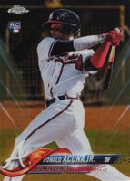 2018 Topps Chrome #193 Ronald Acuna Jr. Gold Refractor Baseball Card