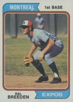 1974 Topps #297 Hal Breeden Baseball Card