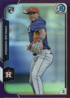2015 Bowman Chrome #110 Carlos Correa Purple Refractor Baseball Card