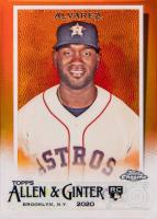 2020 Topps Allen & Ginter Chrome #118 Yordan Alvarez Orange Refractor Baseball Card