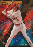 2024 Topps Finest #12 Masyn Winn Oil Spill Refractor Baseball Card