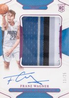 2021 Panini National Treasures #129 Franz Wagner Patch Autograph-Pink Basketball Card
