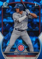 2023 Bowman Sapphire Edition Chrome Prospects #BCP74 Matt Mervis Baseball Card
