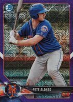 2018 Bowman Mega Box Chrome #BCP137 Pete Alonso Purple Refractor Baseball Card