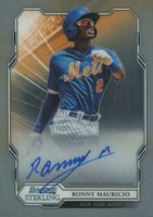 2019 Bowman Sterling Prospect Autographs #RM Ronny Mauricio Baseball Card
