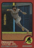 2022 Topps Heritage #88 Fernando Tatis Jr. Chrome-Red Refractor Baseball Card