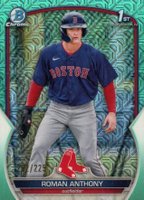 2023 Bowman Mega Box Chrome #71 Roman Anthony Aqua Baseball Card