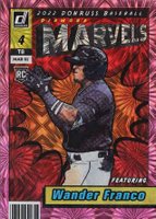 2022 Panini Donruss Marvels #M8 Wander Franco Pink Fireworks Baseball Card
