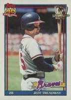 1991 Topps Desert Shield #139 Jeff Treadway Baseball Card