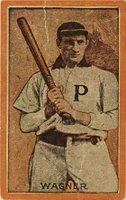 1910 Orange Borders # Honus Wagner Batting Baseball Card