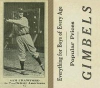 1916 Gimbels #41 Sam Crawford Baseball Card