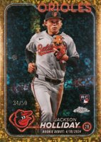 2024 Topps Chrome Update #USC89 Jackson Holliday Gold Mini Diamond Refractor Baseball Card