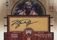 2005 Upper Deck Sweet Shot Signature Shots #SSWMJ Michael Jordan Wood Basketball Card