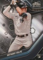 2023 Topps Chrome Black #76 Anthony Volpe Refractor Baseball Card