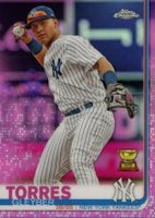 2019 Topps Chrome #86 Gleyber Torres Pink Refractor Baseball Card
