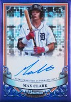 2024 Bowman Sterling Prospect Autographs #PAMC Max Clark Purple Refractor Baseball Card