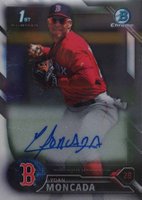 2016 Bowman Prospect Autographs #YM Yoan Moncada Chrome Baseball Card