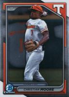 2024 Bowman Draft #BDC13 Christian Moore Chrome-College Variation Baseball Card