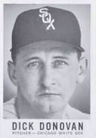 1960 Leaf #72b Dick Donovan Large Portrait Baseball Card
