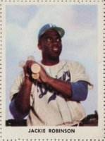 1955 Golden Stamps Brooklyn Dodgers # Jackie Robinson Cover-Hand Cut Baseball Card