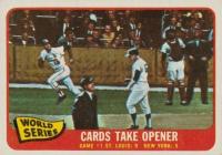 1965 O-Pee-Chee #132 World Series Game #1 Cards take Opener Baseball Card