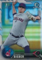 2016 Bowman Draft  #BDC68 Shane Bieber Chrome-Refractor Baseball Card