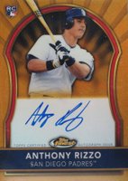 2011 Finest #97 Anthony Rizzo Gold Refractor-Autograph Baseball Card