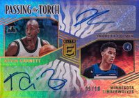 2019 Panini Donruss Elite Passing the Torch Signatures #JK Jarrett Culver/Kevin Garnett Basketball Card
