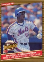 1986 Donruss Highlights #24 Darryl Strawberry Baseball Card