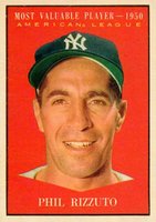 1961 Topps #471 Phil Rizzuto MVP Baseball Card