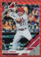 2019 Panini Donruss Optic #170 Mike Trout Red Wave Baseball Card