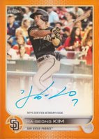 2022 Topps Chrome Veteran Autographs #CVAHK HA-Seong Kim Orange Refractor Baseball Card