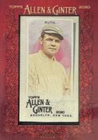 2019 Topps Allen & Ginter Framed Mini Cloth # Babe Ruth Baseball Card