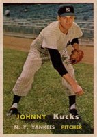 1957 Topps #185 Johnny Kucks Baseball Card