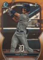 2023 Bowman Draft #BDC76 Max Clark Chrome-Gold Baseball Card