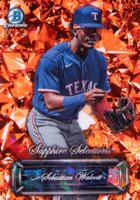 2024 Bowman Sapphire Edition Sapphire Selections #BSS20 Sebastian Walcott Orange Baseball Card