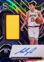 2021 Panini Spectra #190 Austin Reaves Jersey Autograph-75th Anniversary Basketball Card