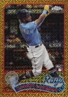 2024 Topps Silver Pack 1989 Chrome Promo #T89C34 Junior Caminero Gold Baseball Card