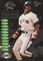 1998 Skybox Dugout Axcess Double Header #3 Barry Bonds Baseball Card
