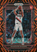 2022 Panini Prizm #250 Shaedon Sharpe Tiger Stripe Choice Basketball Card