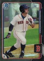 2015 Bowman Draft #182 Andrew Benintendi Chrome-Asia Black Refractor Baseball Card