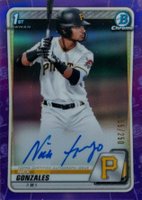 2020 Bowman Draft Chrome Draft Picks Autographs #CDANGO Nick Gonzales Purple Refractor Baseball Card