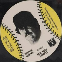 1976 Wiffle Ball Discs Hand Cut # Catfish Hunter Baseball Card