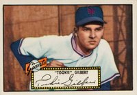 1952 Topps #61b Tookie Gilbert Black Back Baseball Card
