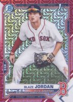 2021 Bowman Mega Box Chrome #BCP71 Blaze Jordan Red Refractor Baseball Card