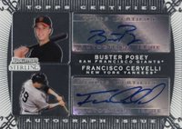 2009 Bowman Sterling Dual Autograph #BPFC Buster Posey/Francisco Cervelli Baseball Card